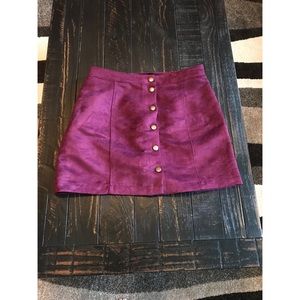 Purple high waisted skirt